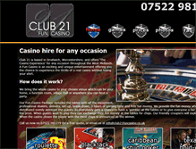 Tablet Screenshot of club21funcasino.co.uk